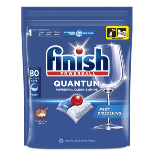 Капсули для посудомийних машин FINISH Quantum All in 1 для миття посуду 80 шт